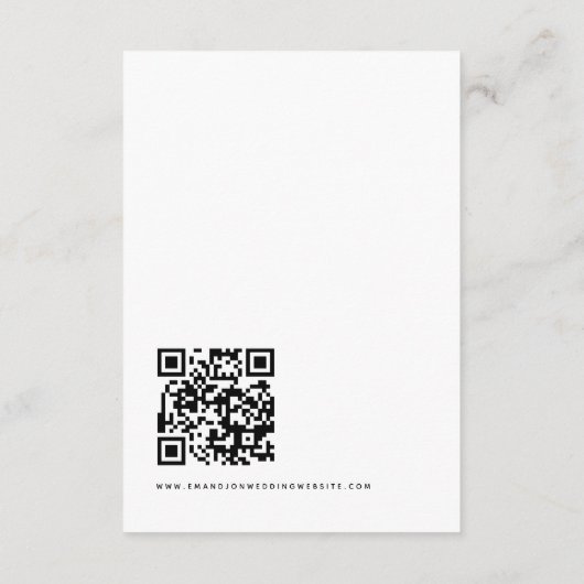 Invitation Script moderne QR Code Mariage RSVP (Dos)