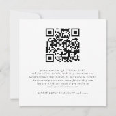 Invitation Script moderne QR Code Photo Mariage Note de Carré (Dos)