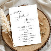 Invitation Script moderne Rien de fantaisie Juste Amour Maria