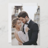 Invitation Script Moderne Romantique Photo Mariage Enregistre (Dos)