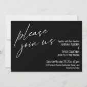 Invitation Script moderne S'il vous plaît Joignez-vous à nous (Devant)