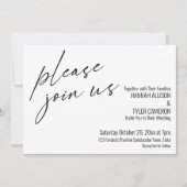 Invitation Script moderne S'il vous plaît Joignez-vous à nous (Devant)