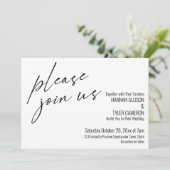 Invitation Script moderne S'il vous plaît Joignez-vous à nous (Debout devant)