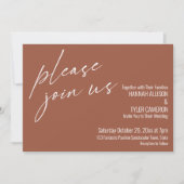 Invitation Script Moderne S'Il Vous Plaît Rejoignez-Nous Mari (Devant)