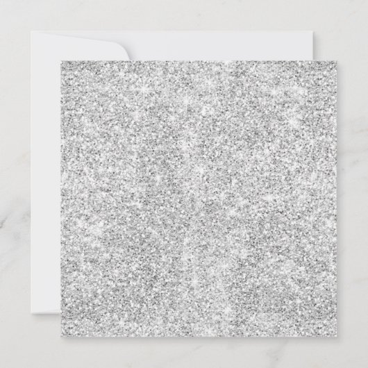 Invitation Script MODERNE Silver White Parties scintillant Ch (Dos)