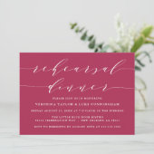 INVITATION SCRIPT MODERNE SIMPLE | CARTON D'INVITATION AU DÎN (Debout devant)