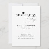Invitation Script moderne simple fête de graduation (Devant)