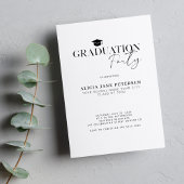 Invitation Script moderne simple fête de graduation