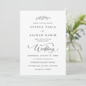 Invitation Script moderne simple Mariage du mariage musulman (Debout devant)
