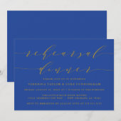 INVITATION SCRIPT MODERNE SIMPLE | RÉPÉTITION DÎNER INVITATIO (Devant / Derrière)