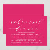 INVITATION SCRIPT MODERNE SIMPLE | RÉPÉTITION DÎNER INVITATIO (Devant / Derrière)
