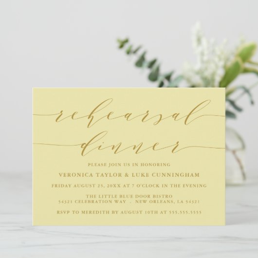 INVITATION SCRIPT MODERNE SIMPLE | RÉPÉTITION DÎNER INVITATIO (Debout devant)