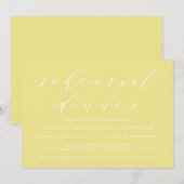 INVITATION SCRIPT MODERNE SIMPLE | RÉPÉTITION DÎNER INVITATIO (Devant / Derrière)