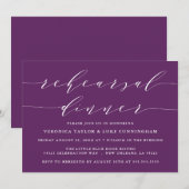 INVITATION SCRIPT MODERNE SIMPLE | RÉPÉTITION DÎNER INVITATIO (Devant / Derrière)