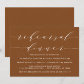 INVITATION SCRIPT MODERNE SIMPLE | RÉPÉTITION DÎNER INVITATIO (Devant / Derrière)