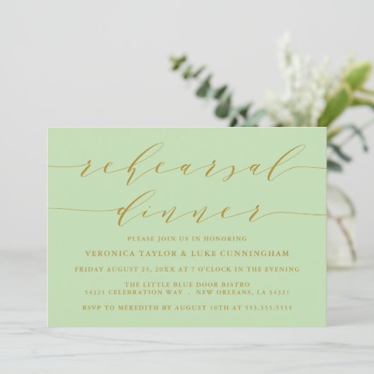 INVITATION SCRIPT MODERNE SIMPLE | RÉPÉTITION DÎNER INVITATIO (Debout devant)