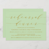 INVITATION SCRIPT MODERNE SIMPLE | RÉPÉTITION DÎNER INVITATIO (Devant / Derrière)