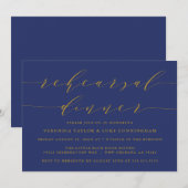 INVITATION SCRIPT MODERNE SIMPLE | RÉPÉTITION DÎNER INVITATIO (Devant / Derrière)