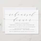 INVITATION SCRIPT MODERNE SIMPLE | RÉPÉTITION DÎNER INVITATIO (Devant)