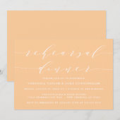 INVITATION SCRIPT MODERNE SIMPLE | RÉPÉTITION DÎNER INVITATIO (Devant / Derrière)