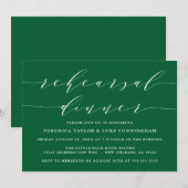 INVITATION SCRIPT MODERNE SIMPLE | RÉPÉTITION DÎNER INVITATIO (Devant / Derrière)