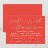 INVITATION SCRIPT MODERNE SIMPLE | RÉPÉTITION DÎNER INVITATIO (Devant / Derrière)
