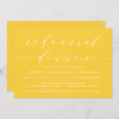 INVITATION SCRIPT MODERNE SIMPLE | RÉPÉTITION DÎNER INVITATIO (Devant / Derrière)