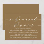 INVITATION SCRIPT MODERNE SIMPLE | RÉPÉTITION DÎNER INVITATIO (Devant / Derrière)