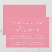 INVITATION SCRIPT MODERNE SIMPLE | RÉPÉTITION DÎNER INVITATIO (Devant / Derrière)