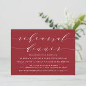 INVITATION SCRIPT MODERNE SIMPLE | RÉPÉTITION DÎNER INVITATIO (Debout devant)