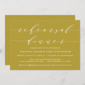 INVITATION SCRIPT MODERNE SIMPLE | RÉPÉTITION DÎNER INVITATIO (Devant / Derrière)