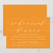 INVITATION SCRIPT MODERNE SIMPLE | RÉPÉTITION DÎNER INVITATIO (Devant / Derrière)