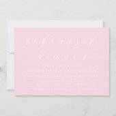 INVITATION SCRIPT MODERNE SIMPLE | RÉPÉTITION DÎNER INVITATIO (Devant)