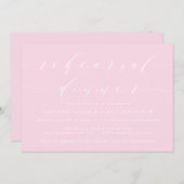 INVITATION SCRIPT MODERNE SIMPLE | RÉPÉTITION DÎNER INVITATIO (Devant / Derrière)