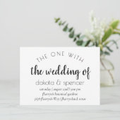 Invitation Script moderne simple | Un avec le Mariage de (Debout devant)