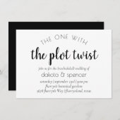 Invitation Script moderne simple | Un avec torsion Mariage (Devant / Derrière)