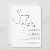 Invitation Script Moderne Soixante-dix et Incroyable 70e Anni (Devant)