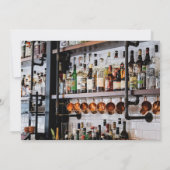 Invitation Script moderne, Stock photo le Bar Couples Douche (Dos)