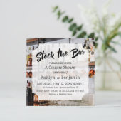 Invitation Script moderne, Stock photo le Bar Couples Douche (Debout devant)