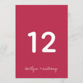 Invitation Script moderne Viva Magenta Mariage minimaliste (Devant)