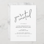 Invitation Script moderne Vous êtes invité à notre Mariage (Devant / Derrière)