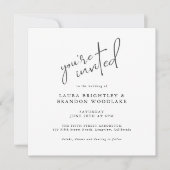 Invitation Script moderne Vous êtes invité à notre Mariage (Devant)