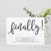 Invitation Script monochrome Finalement Partie d'engagement (Debout devant)