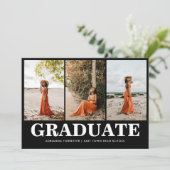 Invitation Script noir en gras simple | Collage de photos des (Debout devant)