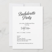 Invitation Script noir et blanc intemporel (Devant)