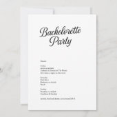 Invitation Script noir et blanc intemporel (Dos)