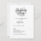 Invitation Script noir et blanc intemporel (Devant)