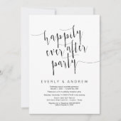 Invitation Script noir moderne modifiable, Elopement Mariage (Devant)