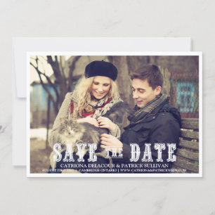 INVITATION SCRIPT OCCIDENTAL RUSTIQUE ENREGISTRER LA DATE ANN