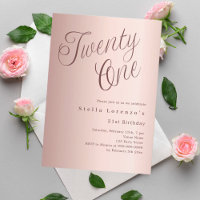 Script or rose luxe 21e anniversaire